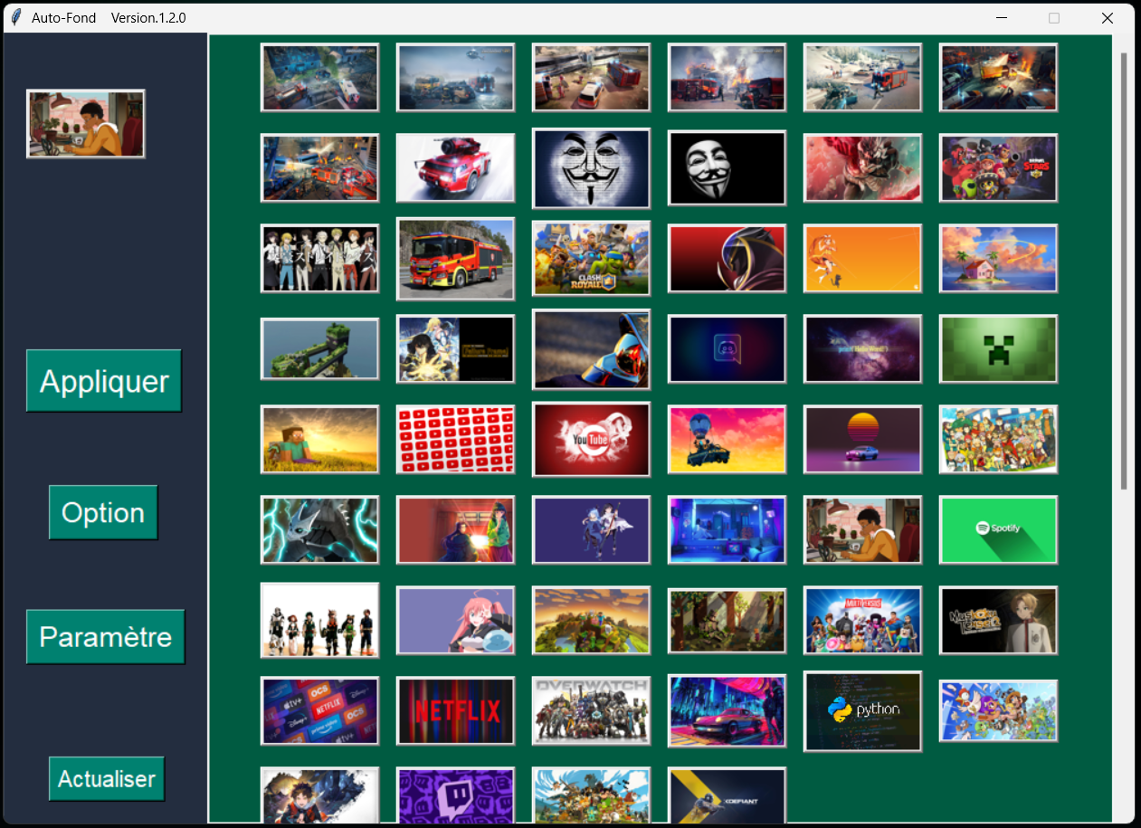 screenshot de l'application